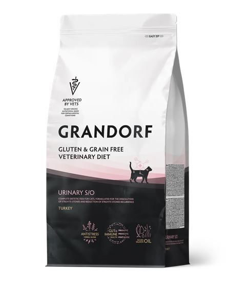 GRANDORF VET 2кг DIET Cat URINARY S/O Turkey (диет. корм д/кошек при мочекаменной болезни) Индейка