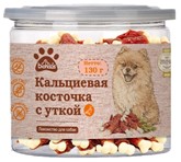 Лакомство для собак "BIOHAUS" Кальциевая косточка с уткой, 130 гр