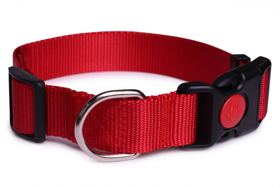 Ошейник для собак LionPets LPO-045-1 Красный S (Обхват 28-48 см, ш/2,0 см)
