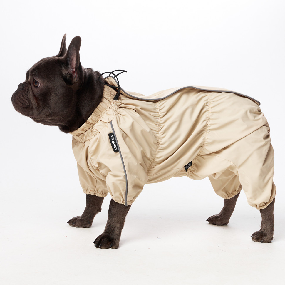 Дождевик LionPets Французский бульдог LPK9025-10 на мальчика Цвет: Молочный
