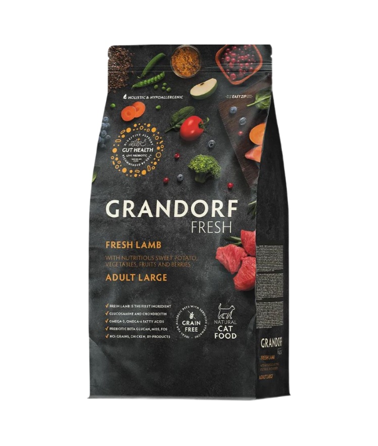 GRANDORF Fresh 8кг Cat LARGE Lamb&Sweet Potato (ягненок с бататом для крупных кошек)