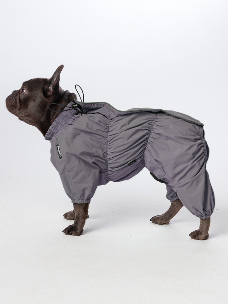 Дождевик LionPets Французский бульдог LPK9025-135 на мальчика Цвет: Серый