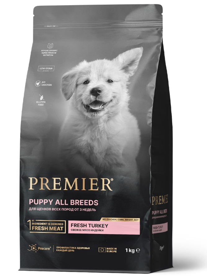 Premier Dog  1кг Turkey Puppy (свежее мясо индейки для щенков) 