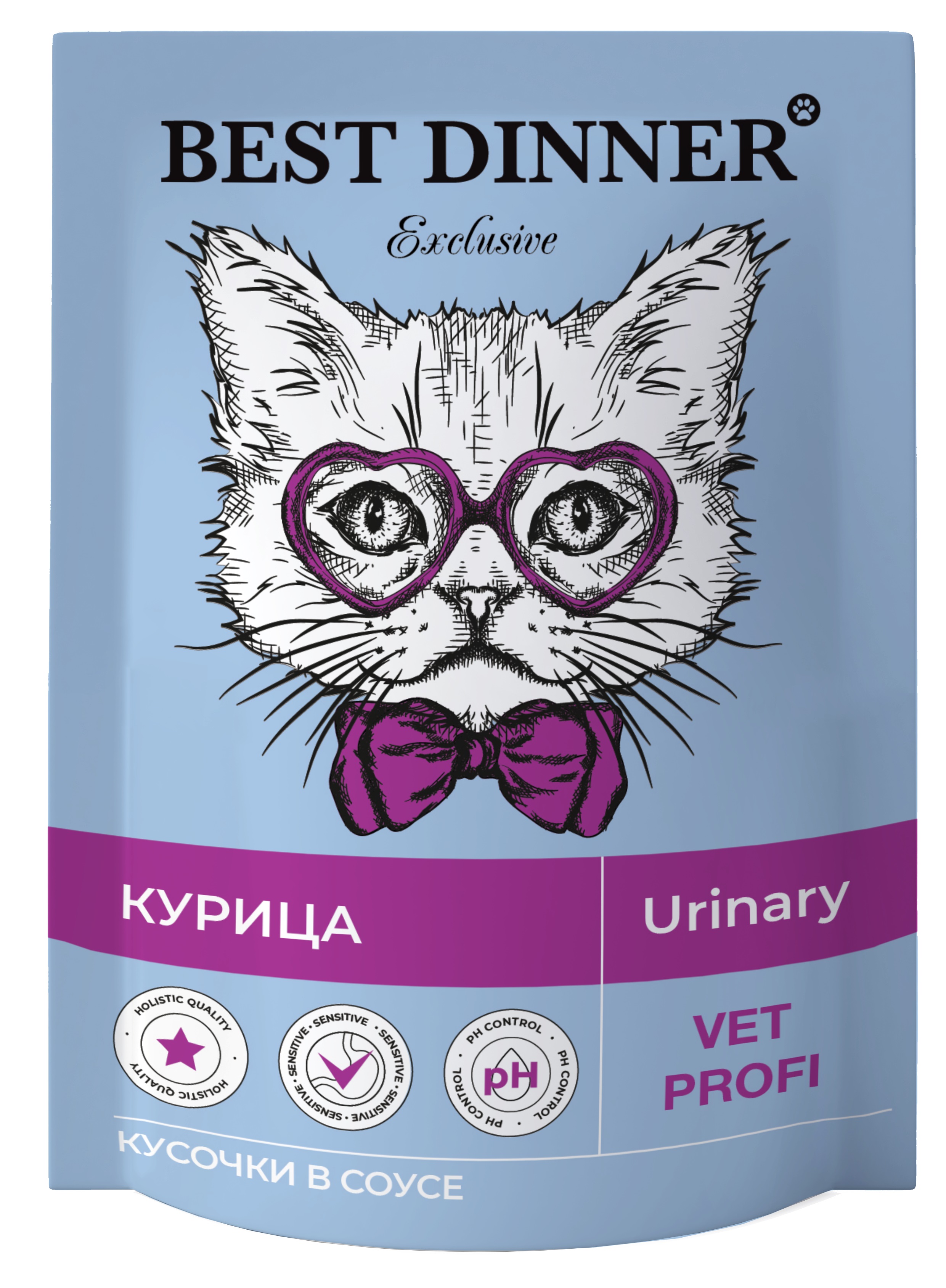 Паучи Best Dinner Exclusive Vet Profi Urinary кусочки в cоусе с курицей 85 г (7447)