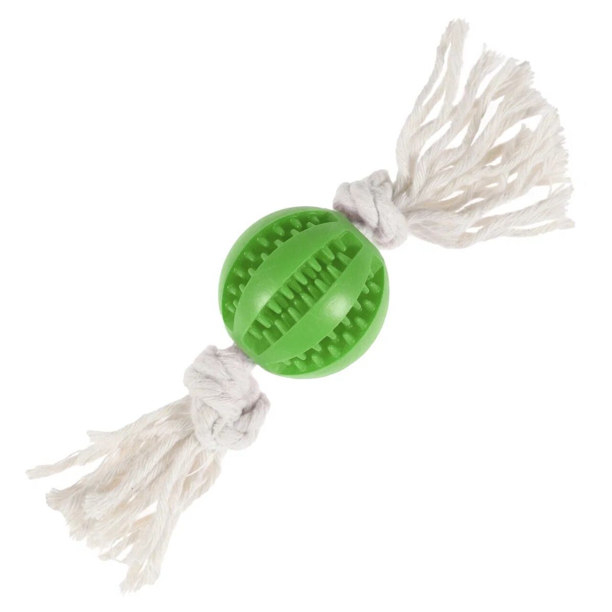 Игрушка МЯЧ-ЗУБОЧИСТКА-КОРМУШКА (канат, 2 узла) S 4,4см ИС-55