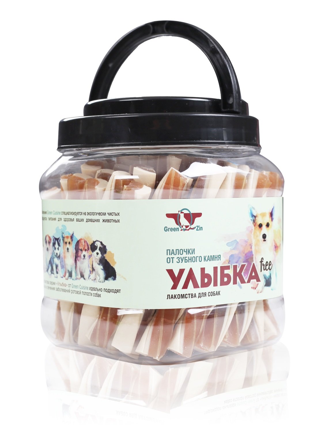 GreenQzin УЛЫБКА Free (Мягкие жевательные палочки от зубного камня), 1012гр*6