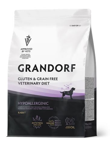 GRANDORF VET 3кг DIET Dog HYPOALLERGENIC Rabbit(д/собак с пищ.аллергией или непереносимостью)Кролик