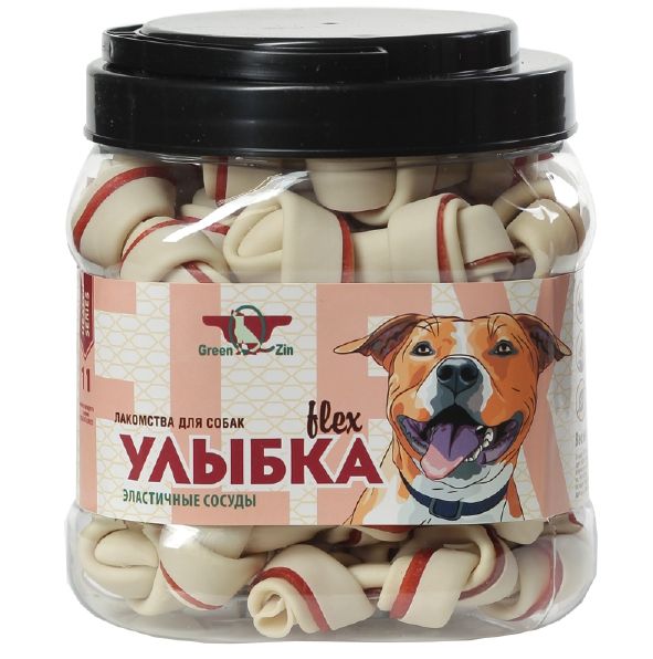 GreenQzin УЛЫБКА FLEX № 11 (Мягкие жевательные палочки эластичность сосудов) 800 г (32 шт)*6