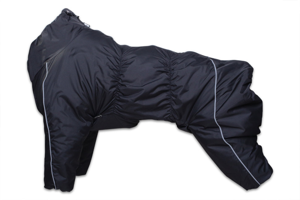 Зимний комбинезон на мальчика, цвет черный (Размер L) (спинка 71см,шея 48-72, грудь 64-90)