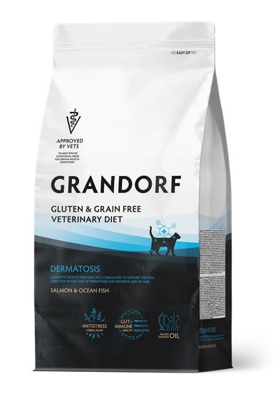 GRANDORF VET 2кг DIET Cat DERMATOSIS Salmon&Fish (диетич. корм для кошек с заболеваниями кожи)Рыба