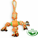 Веревочная игрушка с теннисным мячом д/животных  HLTP19011