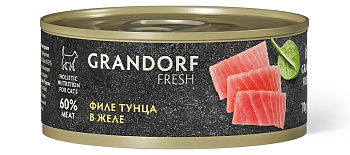 Консервы д/кошек GRANDORF Fresh Филе тунца в желе 70 гр