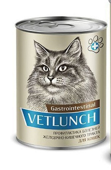 Vetlunch 340 гр Gastrointestinal д/к Профилактика болезней ЖКТ 