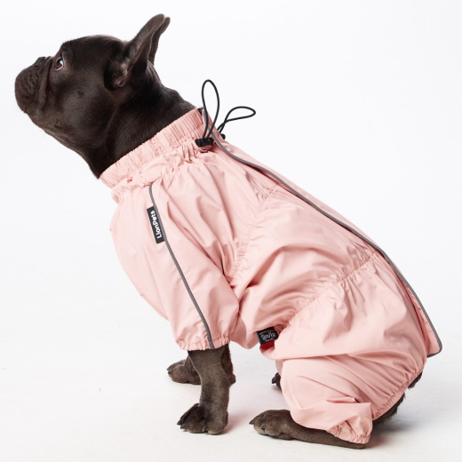 Дождевик LionPets Мопс LPK9325-121 Цвет: Пудровый девочка (сп 33 шея 35-50см)