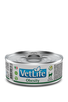 Корм влажный Vet Life Cat Obesity/ при ожирении для кошек 85г
