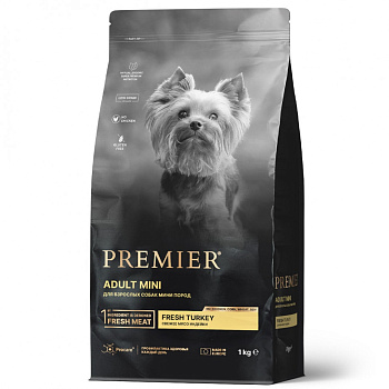 Premier Dog  1кг Turkey Adult Mini (свежее мясо индейки для собак мелких пород) 