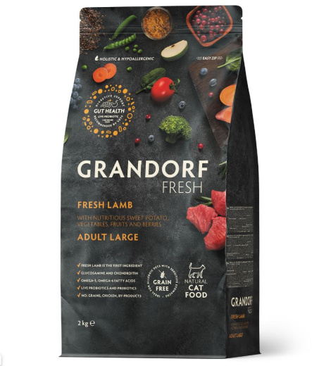 GRANDORF Fresh 2кг Cat LARGE Lamb&Sweet Potato (Свежее мясо ягненка с бататом для крупных кошек) GRANDORF Fresh 2кг Cat LARGE Lamb&Sweet Potato (Свежее мясо ягненка с бататом для крупных кошек)