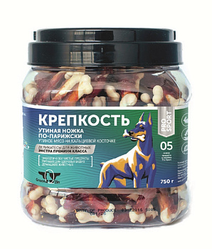 GreenQzin КРЕПКОСТЬ кальцевая косточка с уткой, 750гр 