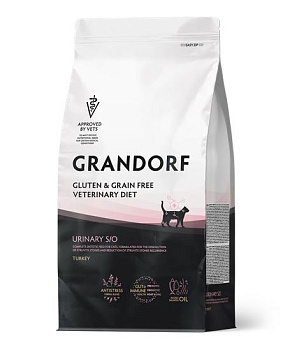 GRANDORF VET 2кг DIET Cat URINARY S/O Turkey (диет. корм д/кошек при мочекаменной болезни) Индейка