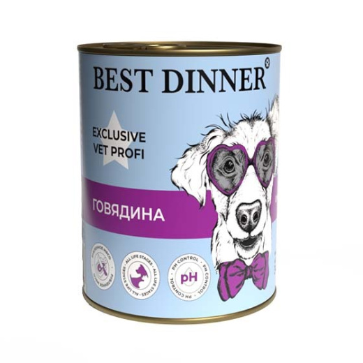 Консервы  Best Dinner Exclusive Vet Profi Urinary Говядина 340гр (7673)