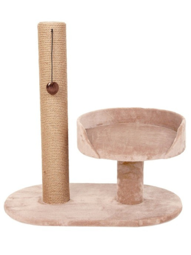 Когтеточка Альфа (толстый столбик, круглая лежанка) джут, кошачья мята 62*35*65 ф10PERSEILINE  КД-38 Когтеточка Альфа (толстый столбик, круглая лежанка) джут, кошачья мята 62*35*65 ф10PERSEILINE  КД-38