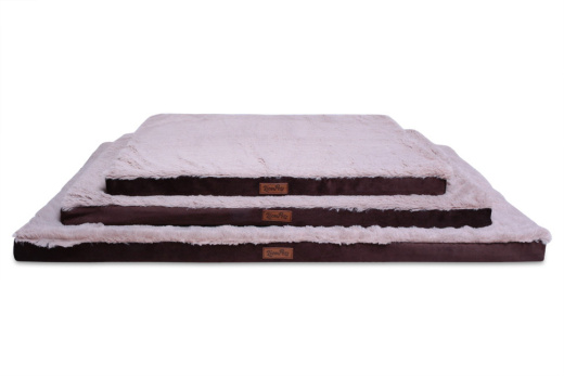 Матрас д/животных с мехом Размер 1 (80*65*5) кофейный