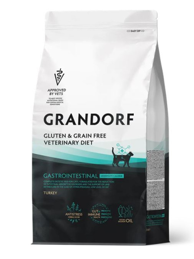 GRANDORF VET 0,4кг DIET Cat GASTR. MODERATE CALORIE Turke(склон.к набору веса, расстр. пищ-я)Индейка GRANDORF VET 0,4кг DIET Cat GASTR. MODERATE CALORIE Turke(склон.к набору веса, расстр. пищ-я)Индейка