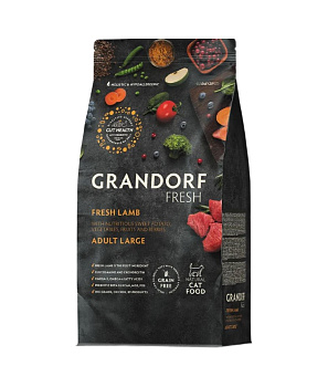 GRANDORF Fresh 8кг Cat LARGE Lamb&Sweet Potato (ягненок с бататом для крупных кошек)