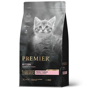 Premier Cat 2кг Turkey KITTEN  (свежее мясо индейки для котят) 