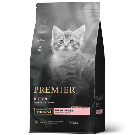 Premier Cat 2кг Turkey KITTEN  (свежее мясо индейки для котят) Premier Cat 2кг Turkey KITTEN  (свежее мясо индейки для котят)