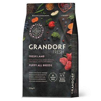 GRANDORF Fresh 10кг Dog PUPPY Lamb&Potato (ягненок с бататом для щенков)