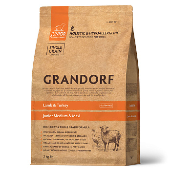 GRANDORF  3кг Lamb&Turkey Junior (ягнёнок с индейкой для юниоров) 