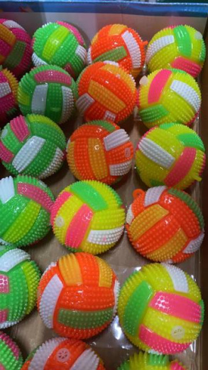 Игрушка д/к мяч игольчатый светящийся