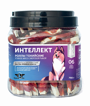 GreenQzin ИНТЕЛЛЕКТ сушеное утиное мясо на сурими 750гр
