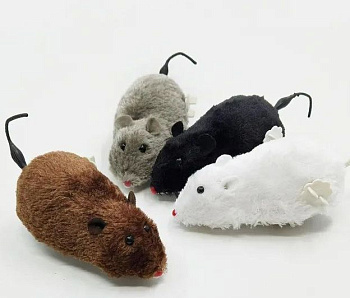Игрушка д/кошек Мышь заводная  СТ15038 12 см 