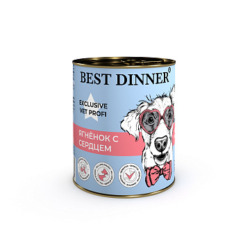 Консервы Best Dinner Exclusive Vet Profi Gastro Intestinal Ягненок с сердцем 340г (7649)