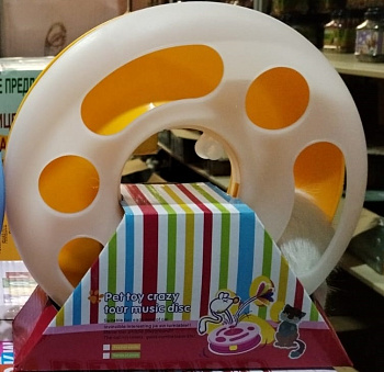 Игрушка д/кошек Трек-круг с мышью на пружине 25 см* 7,5 см  Игрушка д/кошек Трек-круг с мышью на пружине 25 см* 7,5 см