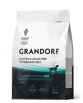 GRANDORF VET 3кг DIET Dog GASTRO. LOW FAT Turkey(рег-ия метаб. липидов при гиперлипидемии)Индейка