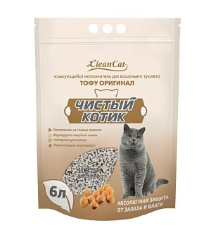 Наполнитель комкующийся "Чистый котик" ТОФУ оригинал, 12л  TO012 Наполнитель комкующийся "Чистый котик" ТОФУ оригинал, 12л  TO012