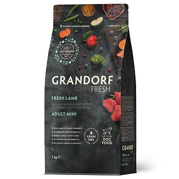 GRANDORF Fresh  1кг Dog Adult MINI Lamb&Potato (ягненок с бататом для собак мелких пород)