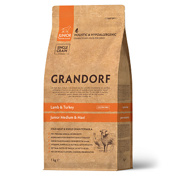 GRANDORF  1кг Lamb&Turkey Junior (ягнёнок c индейкой для юниоров) 