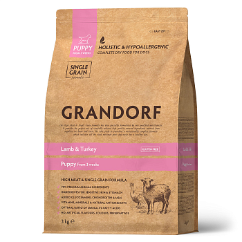 GRANDORF  3кг Lamb&Turkey Puppy (ягнёнок с индейкой для щенков) 