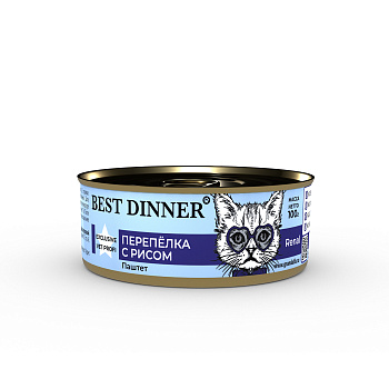 Консервы  Best Dinner Exclusive Vet Profi Renal Перепелка с рисом 100г (7670)